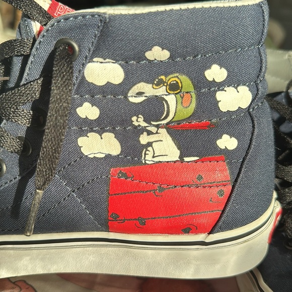 Vans Sk8 hi reissue Peanuts Snoopy Flying Aces size men’s 2.7 women’s 9 - Picture 2 of 15